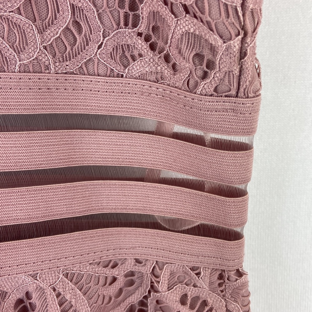 HOMECOMING City Studio Lace Fit Flare Rose Dress - Picture 6 of 8